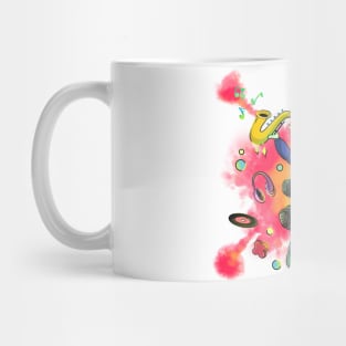 Graffiti Style Punk Skeleton Skateboarding Mug